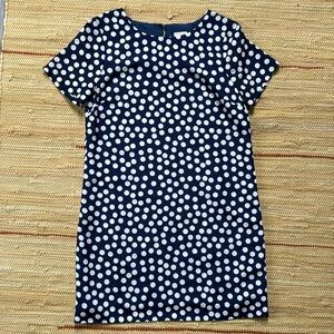 J. Crew Navy Polka Dot mini shift dress sz8